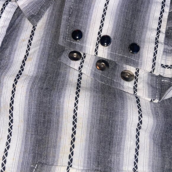 Vintage Roper Western Cowboy Pearl Snap Rodeo Shirt 2XL XXL Gray - Picture 5 of 6
